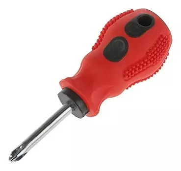 Отвертка крестовая Lom, PH2 х 38 мм, обработка полировка, обрезиненная рукоятка