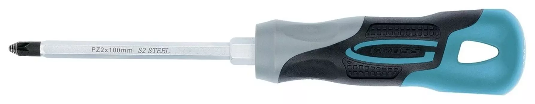 Отвертка PZ2 X 100 мм, S2, трехкомпонентная ручка