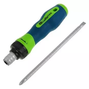 Отвёртка 2 в 1 "Сибртех", Crv, реверсивная, комбинированная