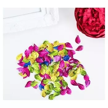 Пайетки для творчества "Листья", 15 мм, набор 20 гр