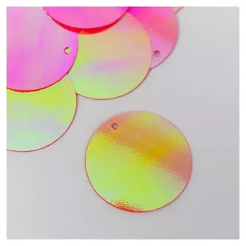 Пайетки "Круг" фуксия набор 30 гр D=2,5 см