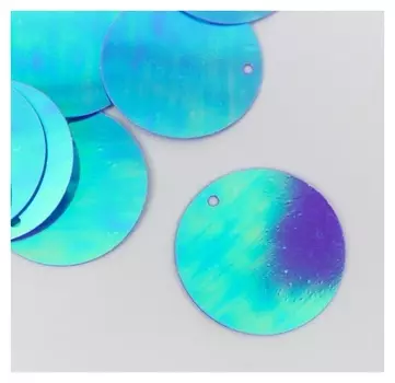 Пайетки "Круг" ярко-зелёные набор 30 гр D=2,5 см