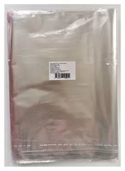 Пакет фасовочный ПП 30x40+5 с клеевым клапаном 20мкм 100 шт/уп