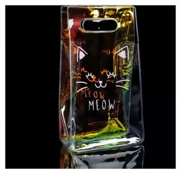 Пакет из голографического пластика Meow, 13 × 23 × 6 см