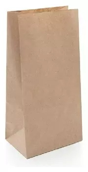 Пакет коричневый, крафт-бумага, 120х80х240 мм, 1000шт/уп