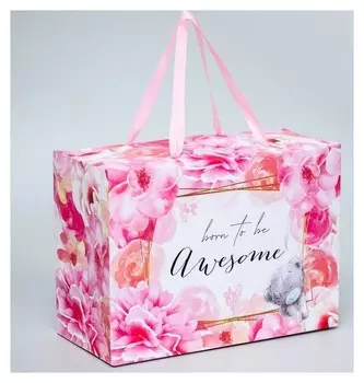 Пакет-коробка "Born To Be Awesome", Me To You, 20 X 28 X 13 см
