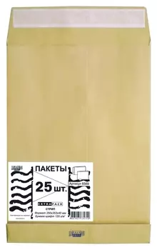 Пакет крафт B4стрип Extrapack250х353х40 120г 25шт/уп/6569