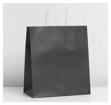 Пакет крафтовый Black, 22 × 25 × 12 см