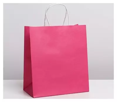 Пакет крафтовый Pink, 22 × 25 × 12 см