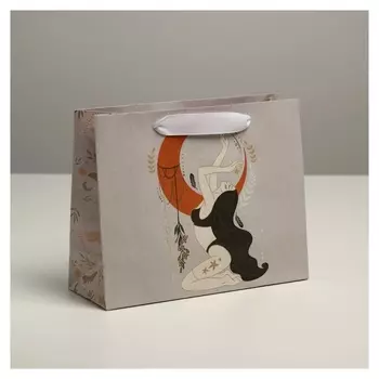 Пакет крафтовый подарочный «Гармония», 22 × 17,5 × 8 см