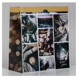 Пакет крафтовый Snow Inspiration.winter Jam, 32 х 36 х 16 см