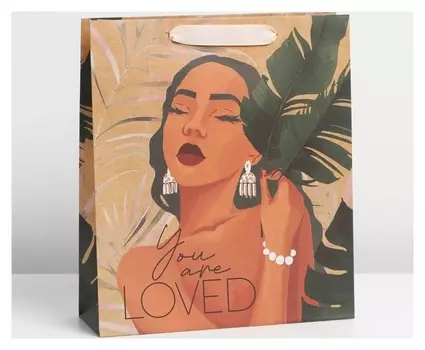 Пакет крафтовый вертикальный «Богема», M 26 х 30 х 9 см