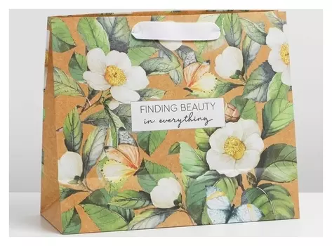 Пакет крафтовый вертикальный «Ботаника», ML 23 × 27 × 11.5 см