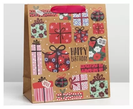 Пакет крафтовый вертикальный «Hb», ML 23 × 27 × 11.5 см