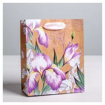 Пакет крафтовый вертикальный «Нежность», S 12 × 15 × 5,5 см