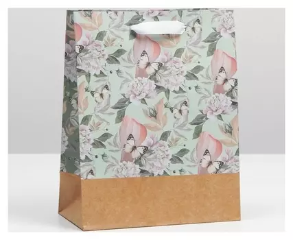 Пакет крафтовый вертикальный «Живи мечтой», MS 18 × 23 × 8 см