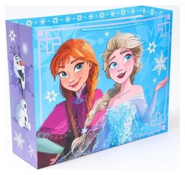 Пакет ламинат горизонтальный "Анна и эльза", холодное сердце, 50 х 40 х 15