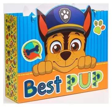 Пакет ламинат горизонтальный "Best Pup", щенячий патруль, 31х40х11 см