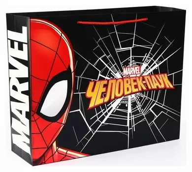 Пакет ламинат горизонтальный, человек-паук, 50 х 40 х 15