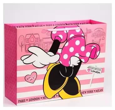 Пакет ламинат горизонтальный "Минни", минни маус, 61х46х20 см