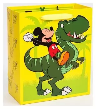 Пакет ламинат вертикальный "Dino", микки маус, 23х27х11,5 см