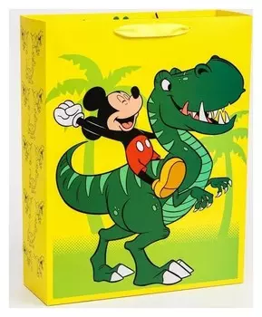 Пакет ламинат вертикальный "Dino", микки маус, 31х40х11 см