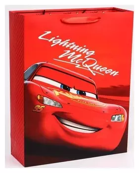 Пакет ламинат вертикальный "Mcqueen", тачки, 31х40х11 см