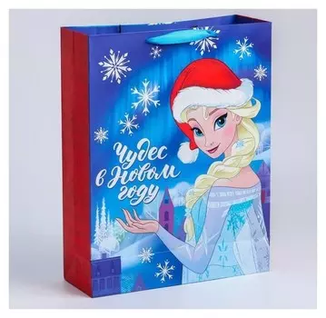 Пакет ламинат вертикальный "С новым годом!", 31х40х11 см, холодное сердце