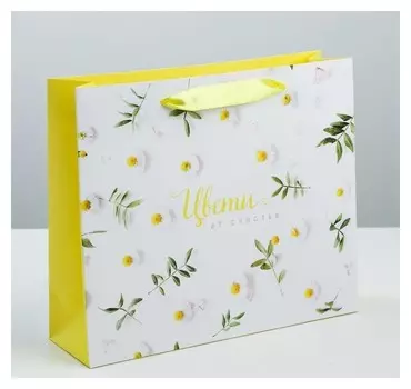 Пакет ламинированный горизонтальный «Цветочное счастье», ML 27 × 23 × 8 см