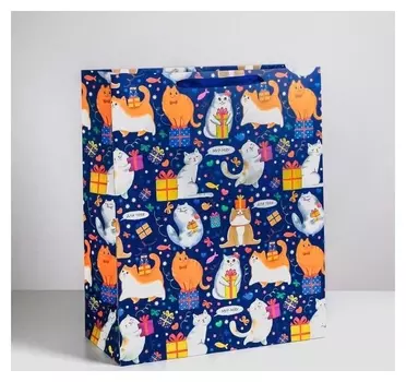 Пакет ламинированный «Коты», XL 49 × 40 × 19 см