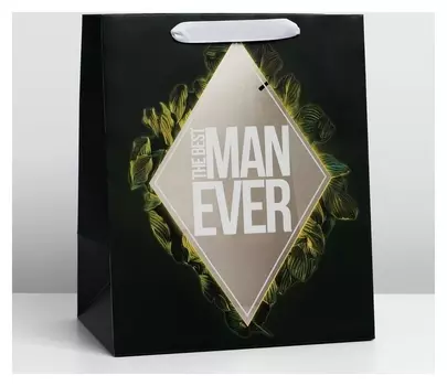 Пакет ламинированный «Лучшему» с пластиковым окном, 30,5 × 25 × 17,5 см