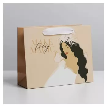 Пакет ламинированный «Только сейчас» 22 × 17,5 × 8 см