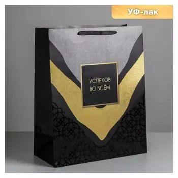 Пакет ламинированный «Успехов во всем», XL 49 × 40 × 19 см