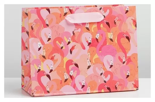 Пакет ламинированный вертикальный «Фламинго», MS 18 × 23 × 10 см