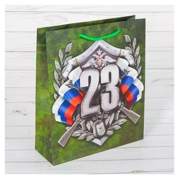 Пакет ламинированный вертикальный «Настоящий защитник!», S 12 × 15 × 5,5 см