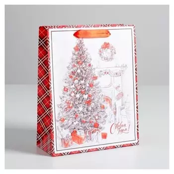Пакет ламинированный вертикальный «Новогодний уют», MS 18 X 23 × 8 см