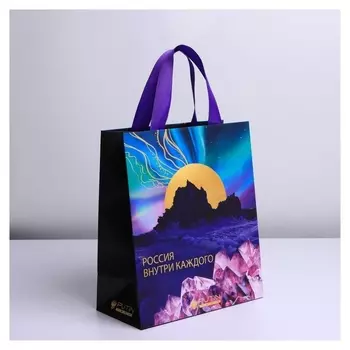 Пакет ламинированный вертикальный «Россия внутри каждого», ML 23 × 27 × 11,5 см