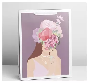 Пакет ламинированный вертикальный «С любовью», L 31 × 40 × 9 см