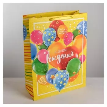 Пакет ламинированный вертикальный XXL «С днем рождения!», 46 х 61 х 20 см
