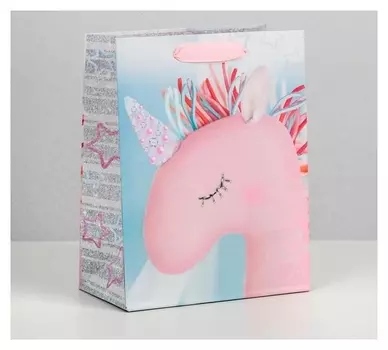Пакет ламинированный вертикальный «Зефирный единорожка», MS 18 × 23 × 8 см