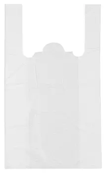 Пакет майка ПНД 25+12х45 12мкм 100шт./уп. белая