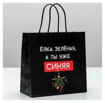 Пакет подарочный «А ты уже синяя», 22 × 22 × 11 см