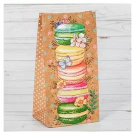 Пакет подарочный без ручек «Вкусняшки», 10 × 19.3 × 7 см
