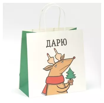 Пакет подарочный «Дарю счастье», 22 × 22 × 11 см