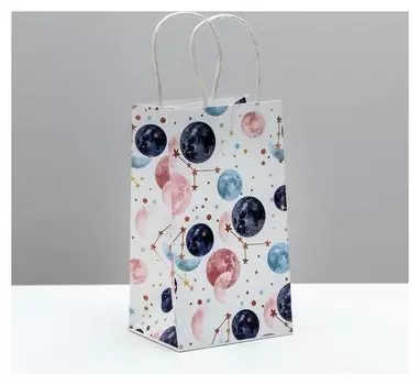 Пакет подарочный крафтовый Space, 12 × 21 × 9 см