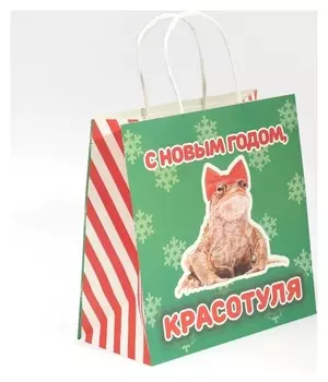Пакет подарочный «Красотуля», 22 × 22 × 11 см