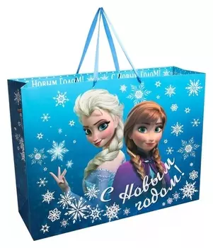 Пакет подарочный ламинированный «С новым годом!», холодное сердце, 61 х 46 х 20 см