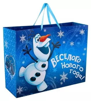 Пакет подарочный ламинированный XL «С новым годом!», холодное сердце, 61 х 46 х 20 см