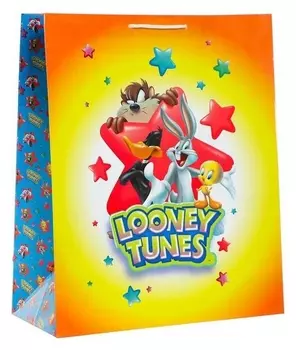 Пакет подарочный Looney Tunes-1, большой, 335х406х155 мм