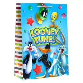 Пакет подарочный Looney Tunes-2, большой, 250х350х100 мм